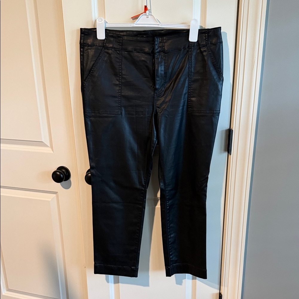 Kut from the Kloth Black Coated Straight Leg Jeans